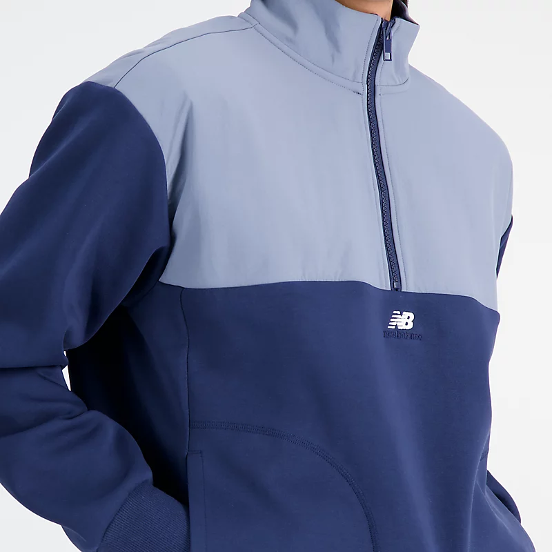 Męska bluza NB Athletics Tech Fleece z zamkiem do połowy - NB NAVY