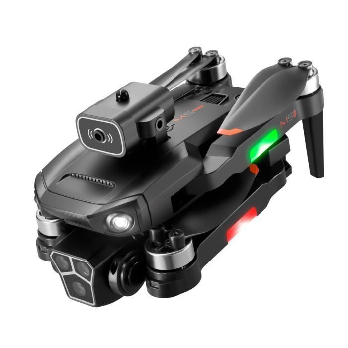 4K-HD-Drohne mit 3 Kameras, Hindernisvermeidung aus allen vier Richtungen, 360°-Flip, 2 Akkus – Schwarz
