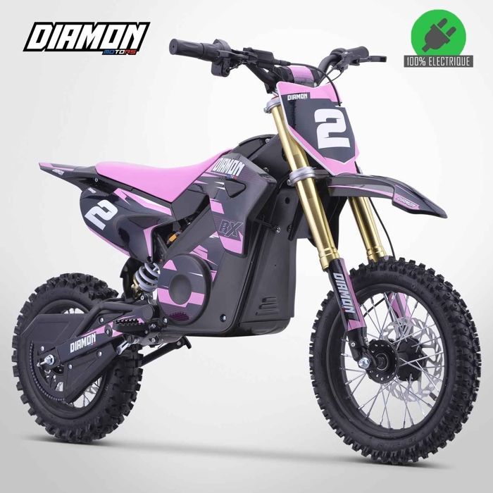 Kids Electric Motorcycle 1300W / ORION 1300W Motocross Bike / 12/10 / 2021 Edition / Pink