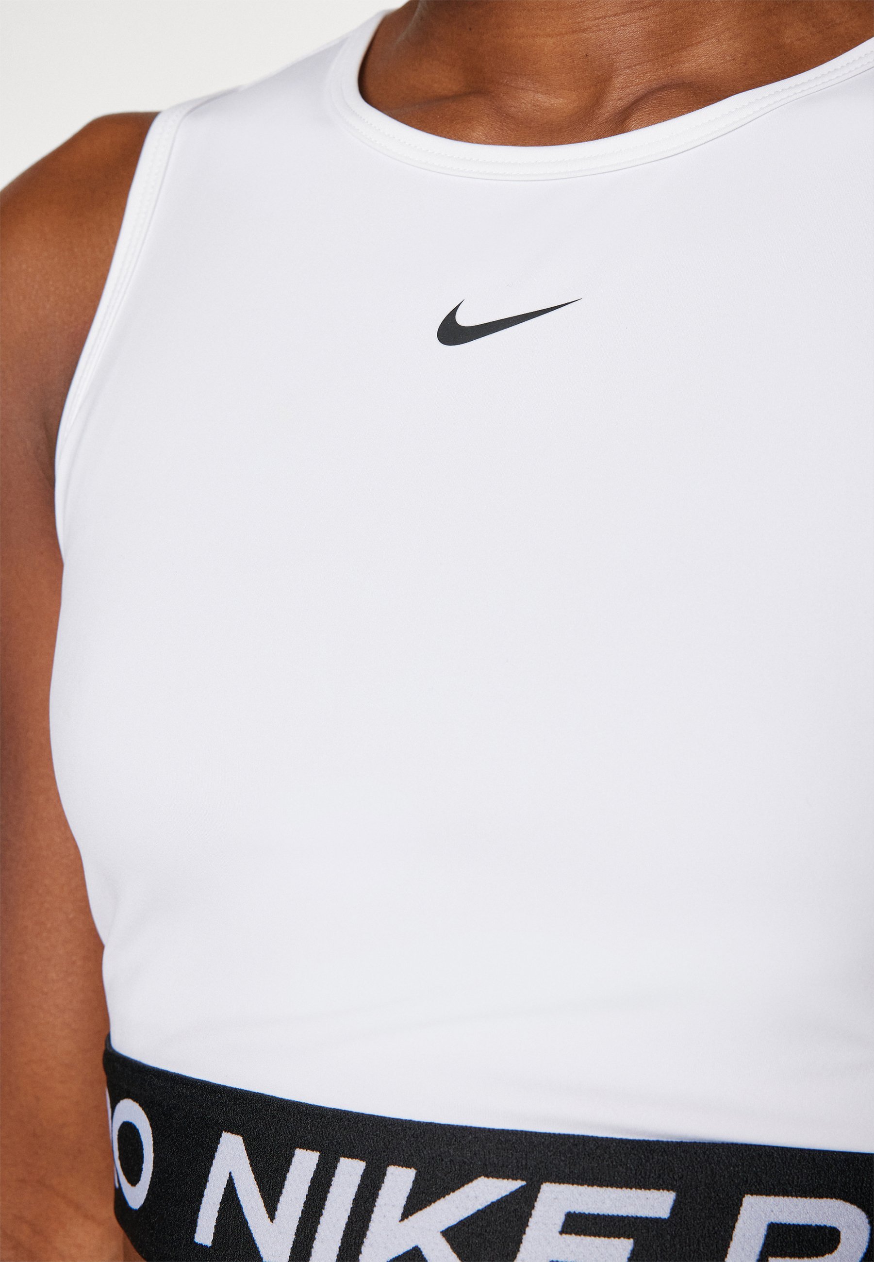 Nike Performance CROP TANK - Top - wit/zwart
