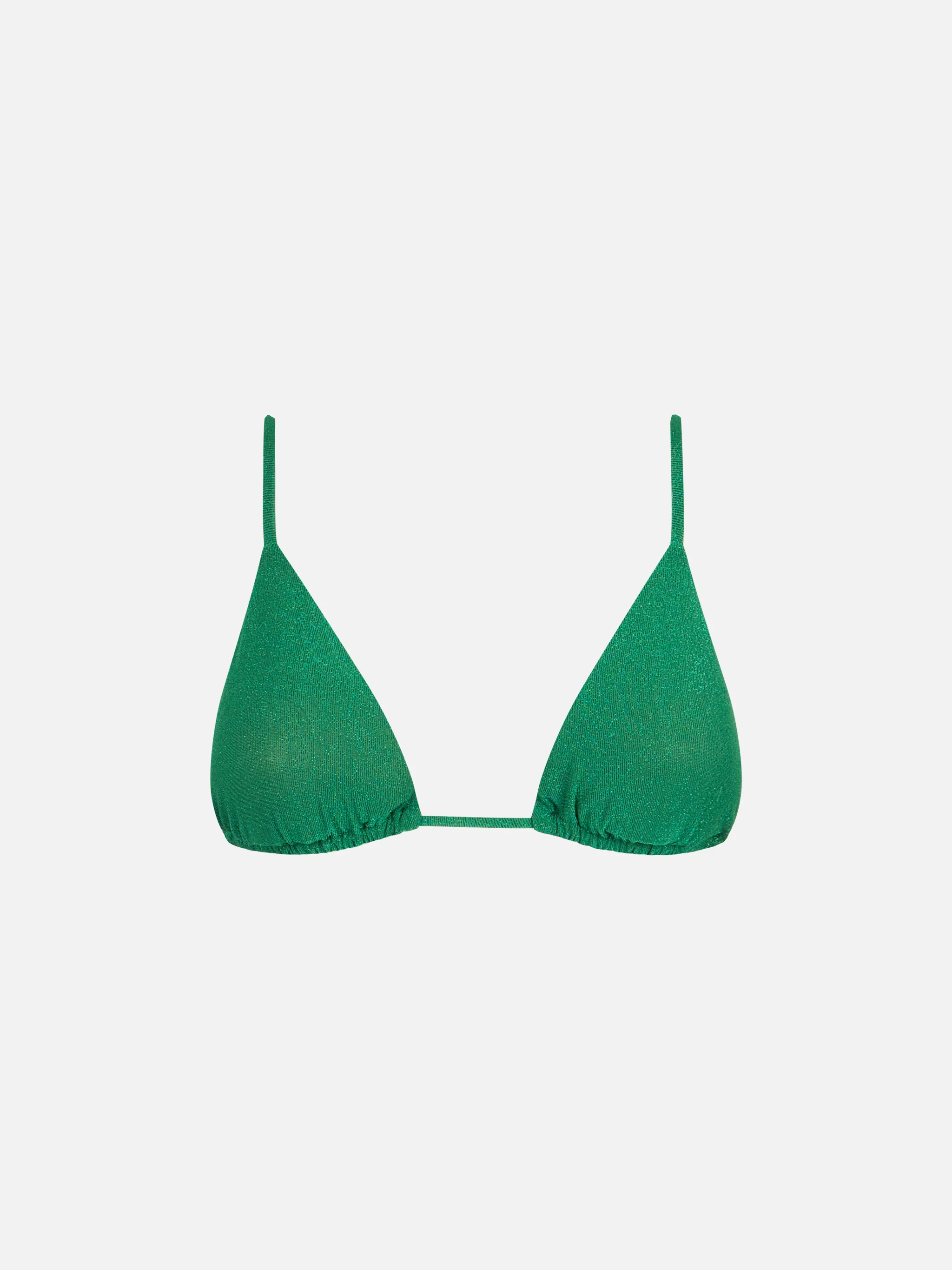 Top triangular para mujer en lúrex.