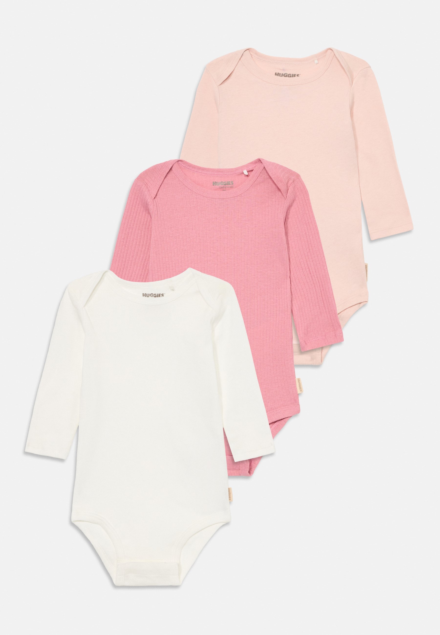 Kit com 3 Bodies Huggies - Body - rosa selvagem