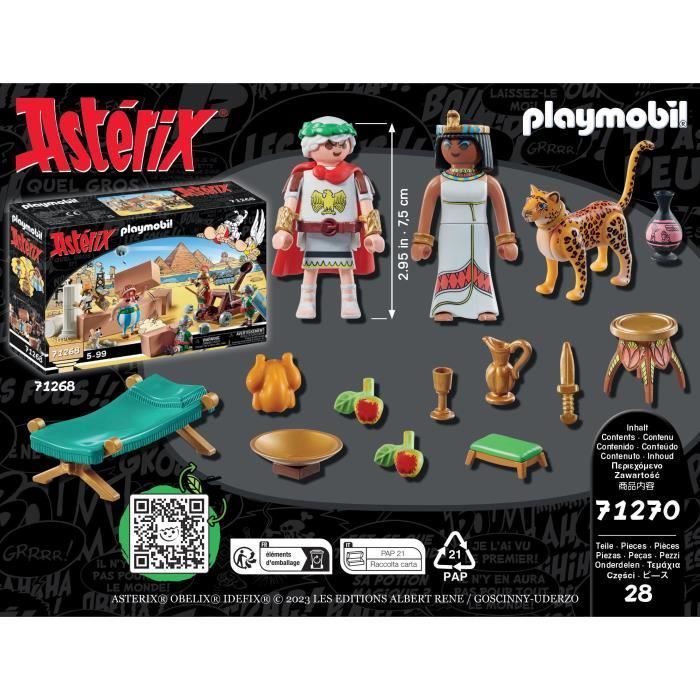 PLAYMOBIL 71270 César et Cléopâtre, Astérix, Personnages,  Dès 5 ans