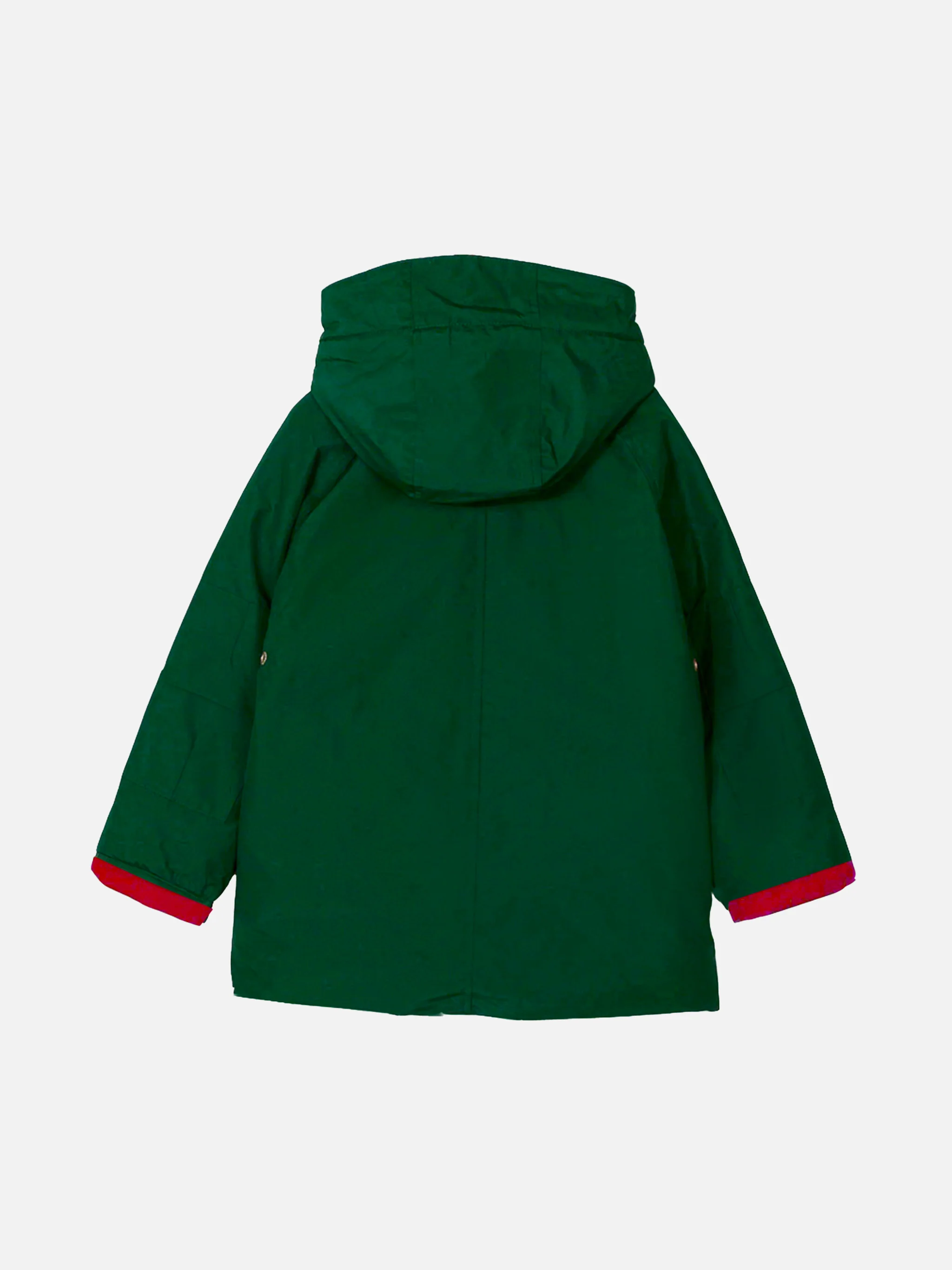 Engelse groene windjack met capuchon voor kinderen