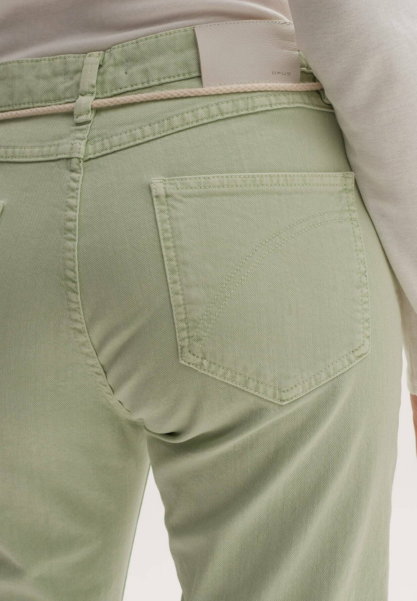 Jeans OPUS Slim fit - verde chiaro