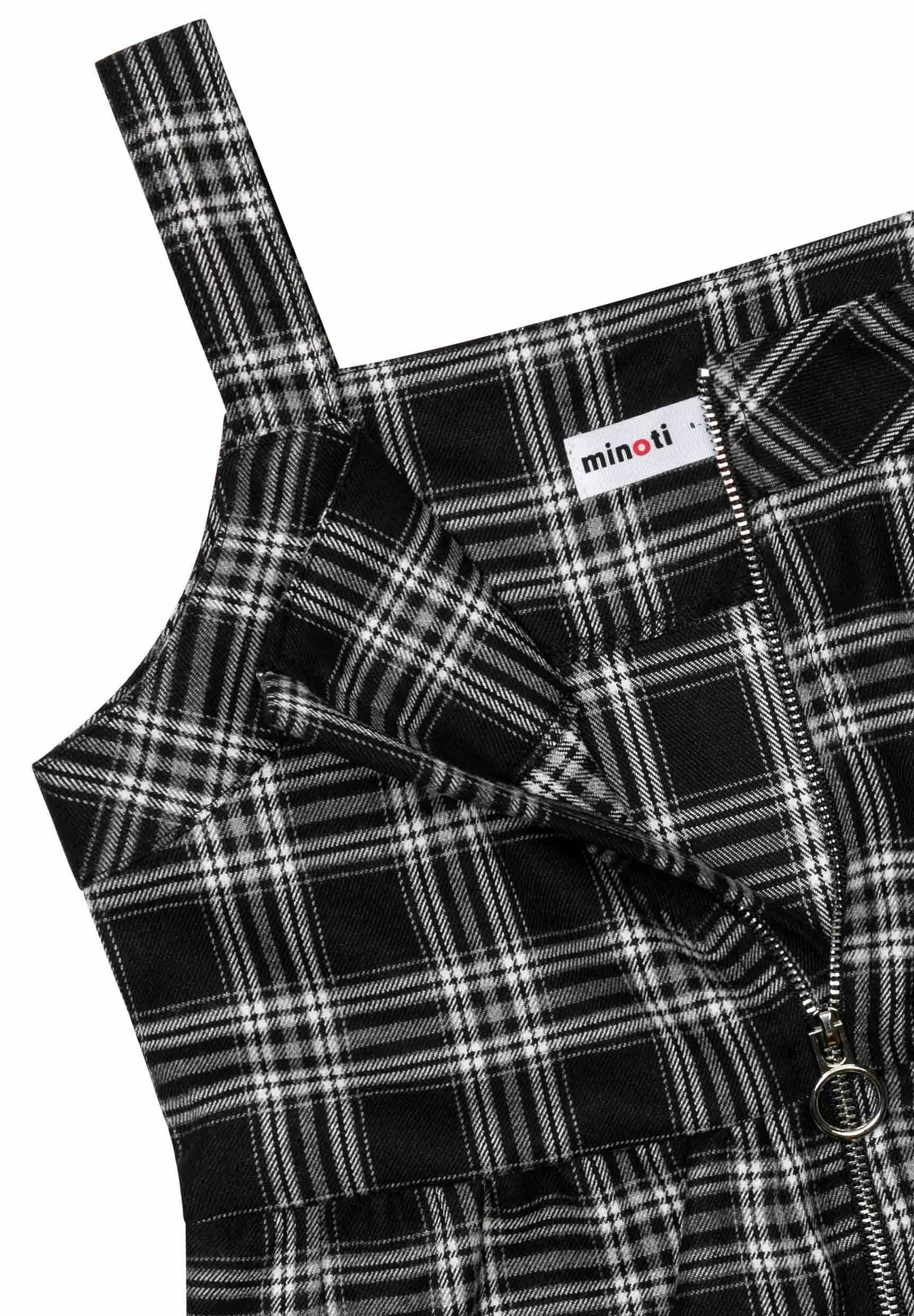 MINOTI CHECKED ZIP - Cocktailkleid / Partykleid - schwarz