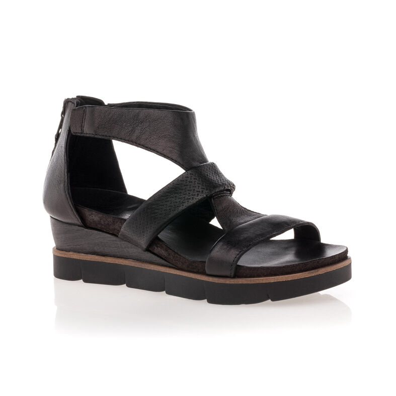 Zwarte sandalen/open teenschoenen voor dames