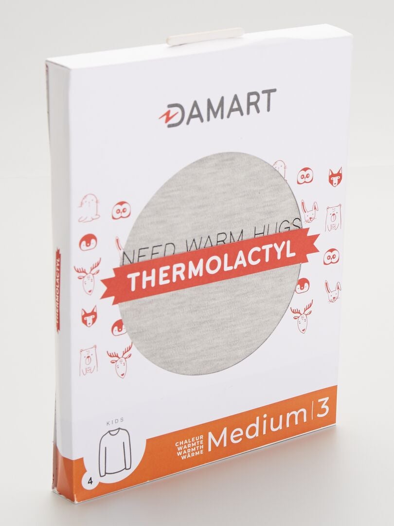 'Damart' Level 3 thermolactisch T-shirt - Grijs/Blauw