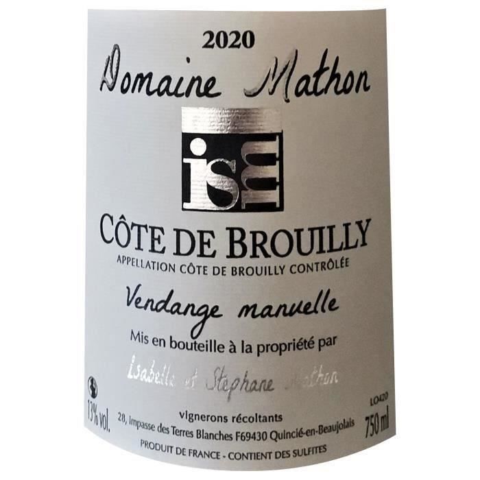 Domaine Mathon 2022 Brouilly - Vino tinto Beaujolais