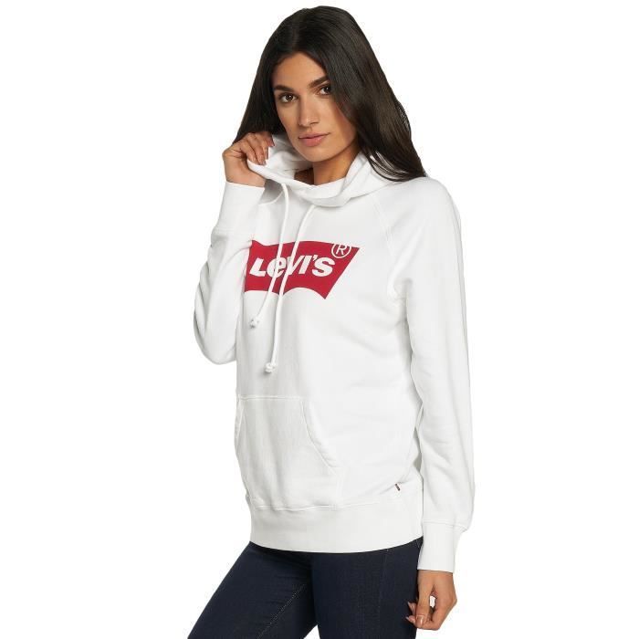 Pull à capuche Levi's sweat à capuche blanc femme Levi's Graphic Hoodie