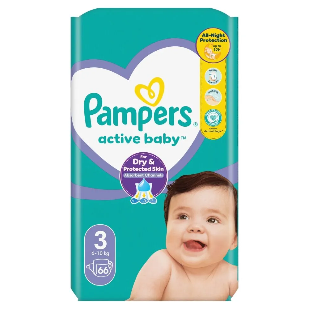 Pampers Active Baby Pieluchy Midi
