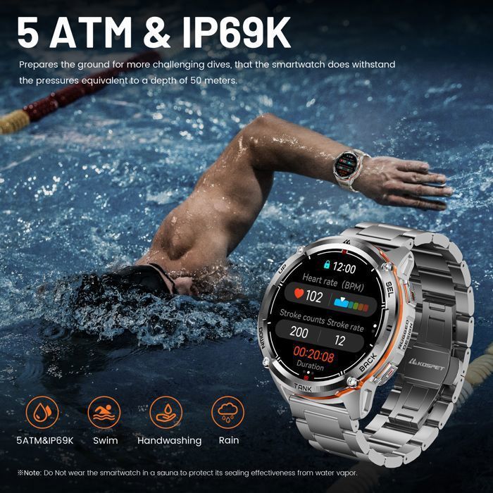 Montre Connectée homme SmartWatch Sport GPS KOSPET T3 Ultra2 1.43