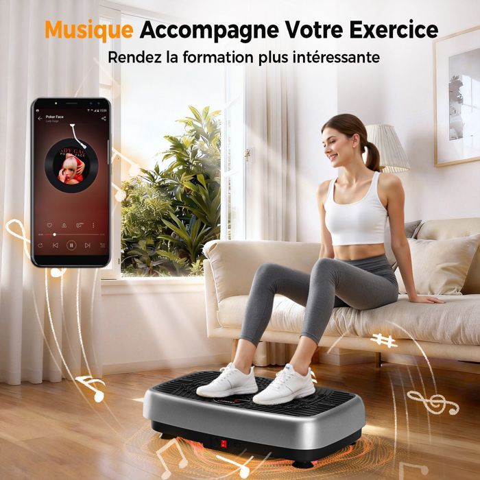 Plateforme Vibrante 2026 Neu 3D - 120 Vitesses - Télécommande - Massage Magnétique - 200kg Max