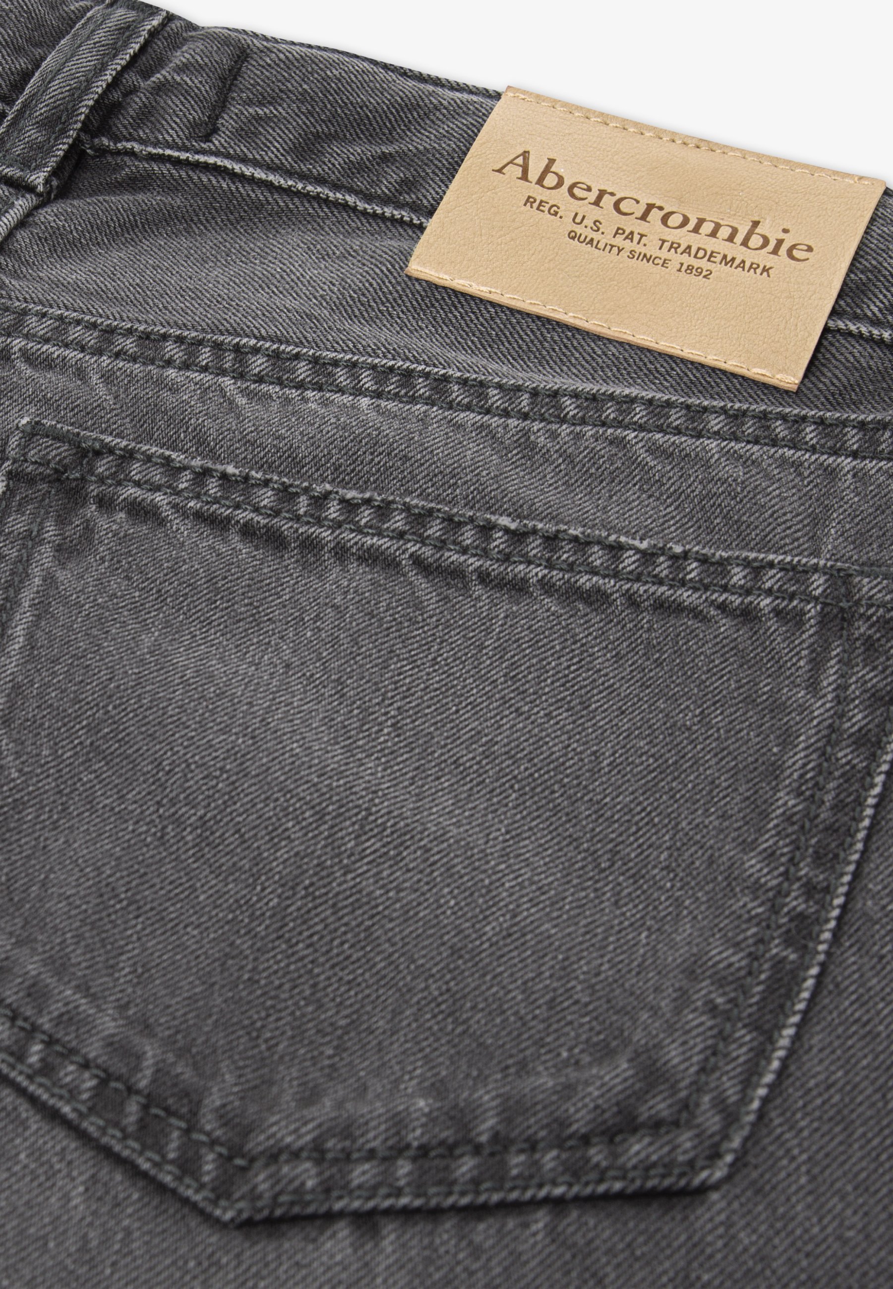 Abercrombie & Fitch LOOSE FIT - Straight leg -farkut - dark grey