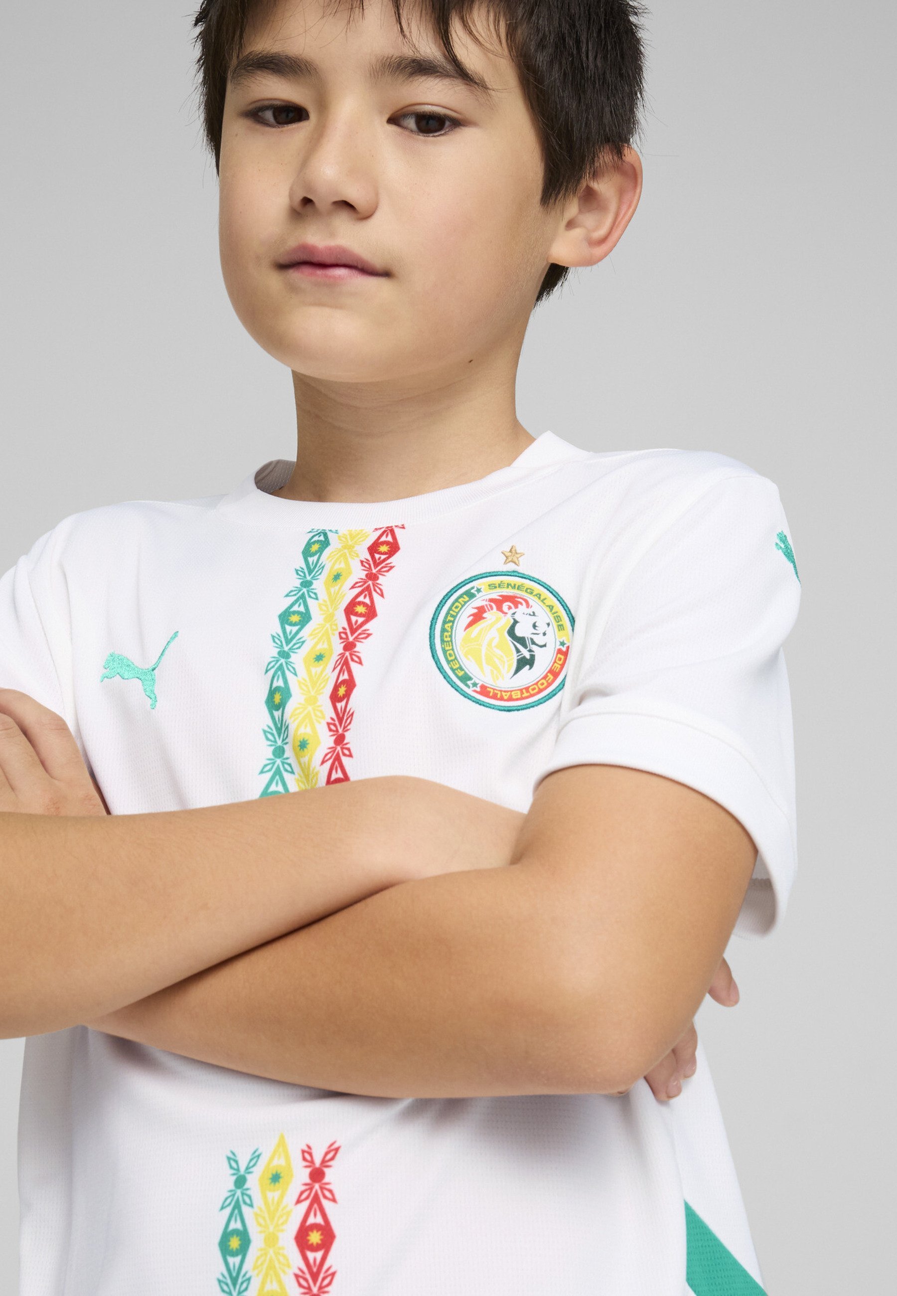 Puma SENEGAL 2025 - Sport T-shirt - wit-sportgroen