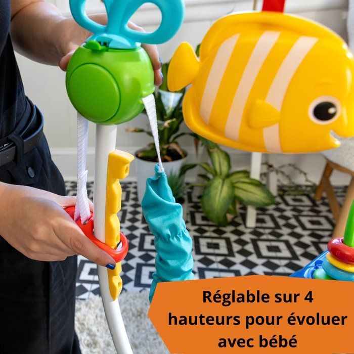 BABY EINSTEIN NEPTUNE Aire d'éveil bébé multi-jouets, Cadeau Noel bébé, pivotant 360°  Jouet tortue amovible, 13 jeux multilingues