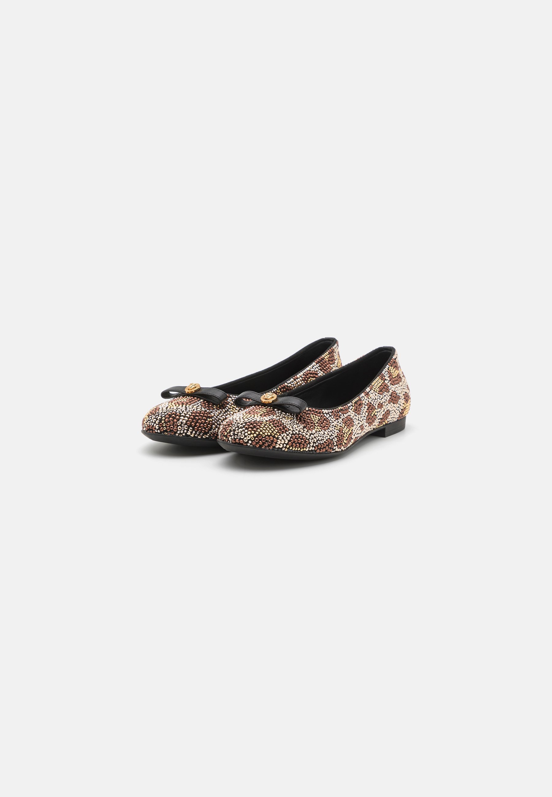 Versace FASHION SHOW CAPSULE FLATS - Ballerina's - marrone maculato/nero/oro