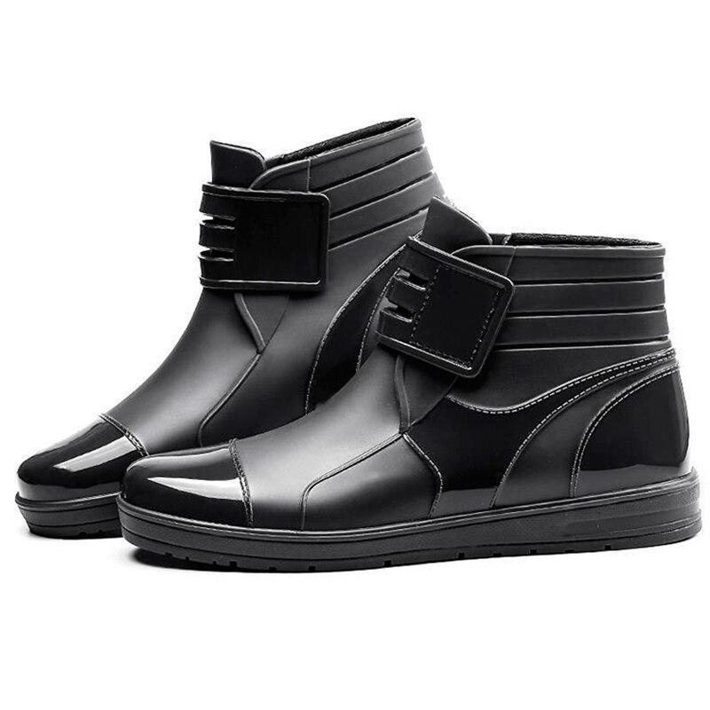 Bottes de pluie courtes pour hommes, bottes de pluie basses antidérapantes, bottes de pluie imperméables en caoutchouc, chaussures tendance pour hommes, bottes de pluie Zapatos De Hombre