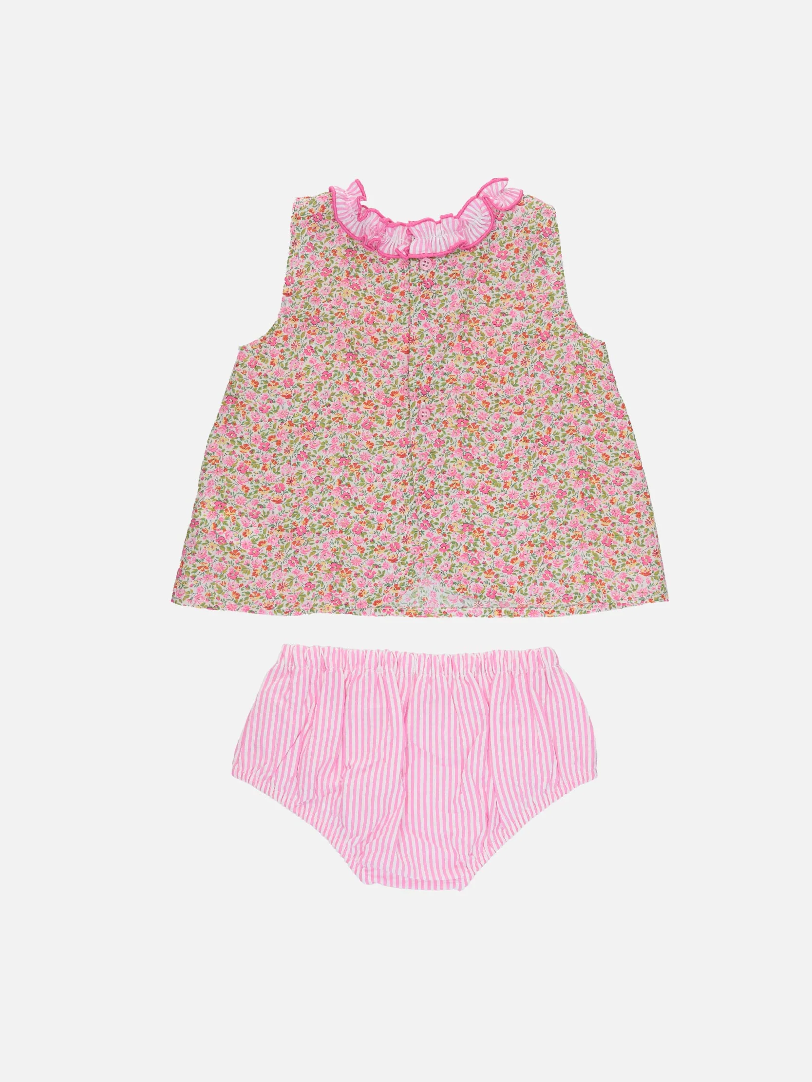 Abito Abbie in cotone per neonata Hanna Rose con top e calzoncini | RE