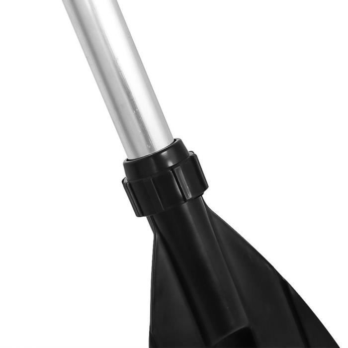 Remo para kayak - Aluminio, desmontable - Ligero - 126 cm - Negro y plata