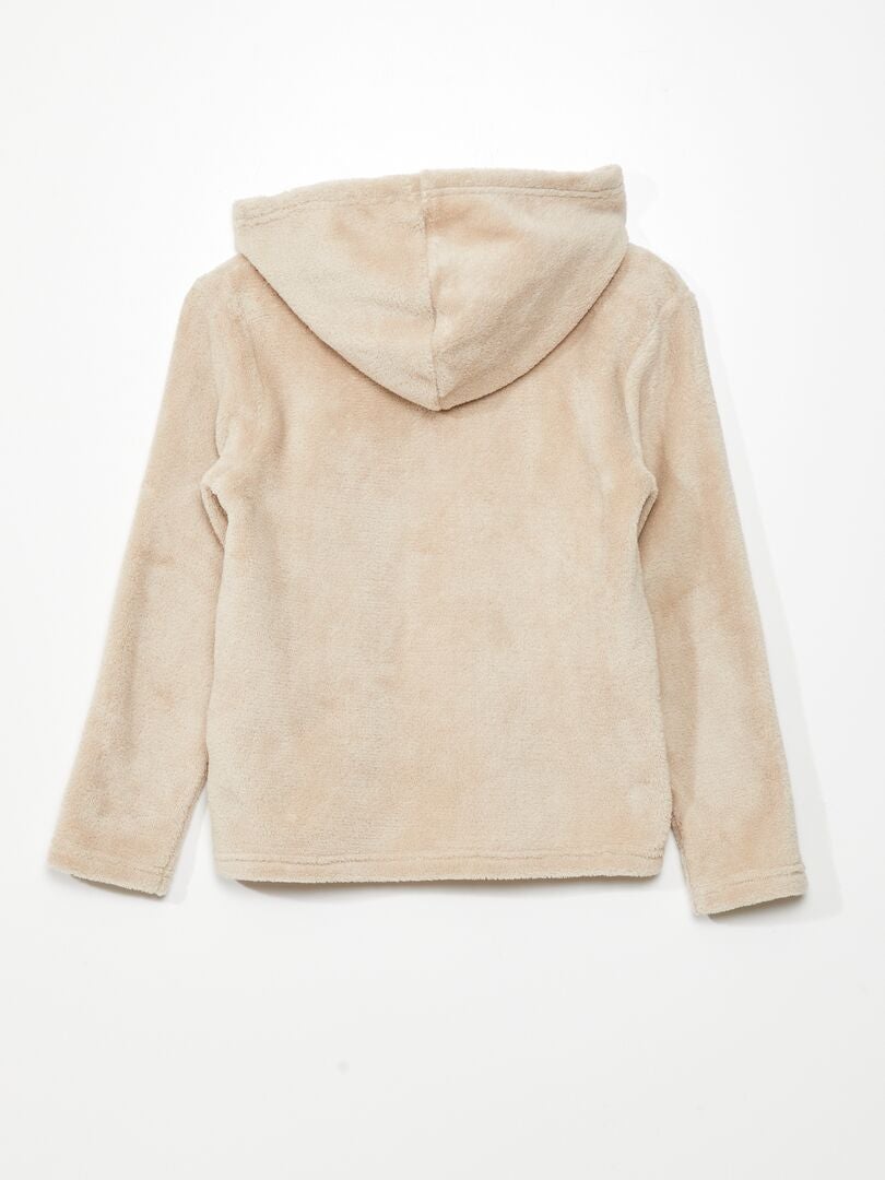Conjunto de pijama de felpa - 2 piezas - BEIGE