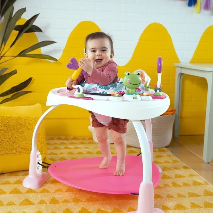 BRIGHT STARTS Trotteur/Table d'Activités 2-en-1 - Modèle Rose