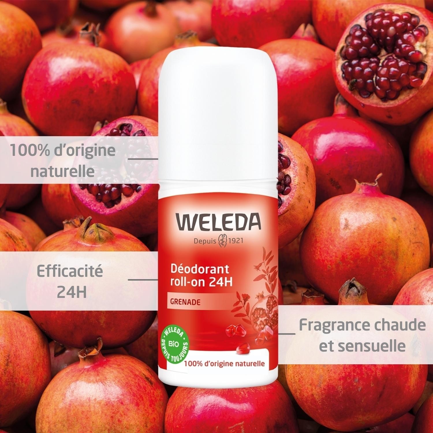 Weleda Déodorant roll-on 24H Grenade - 50 ml