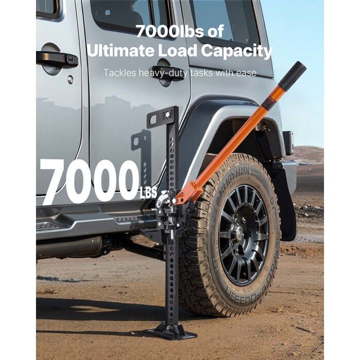 Gato todoterreno VEVOR 4x4 - Capacidad de carga de 3,18 toneladas - Gato de trinquete Hi-Lift con elevación de 86 cm - Rango de elevación de 13 a 71 cm