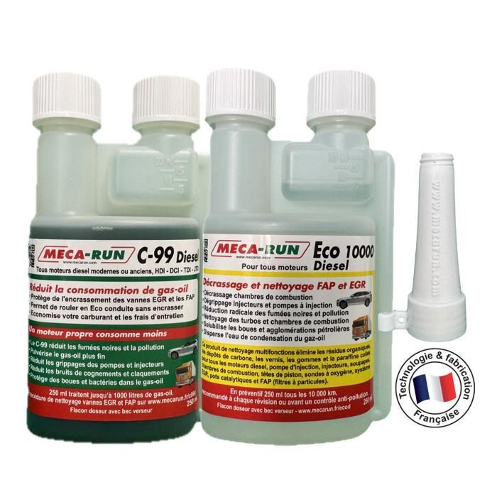 Mecarun Reinigungsset, ECO 10000 Diesel + C99 Diesel, 250 ml