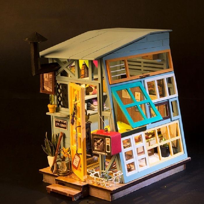 DIY Poupée Maison Mignon Maison de Poupée Miniature Main Kit Parfait Cadeau DIY