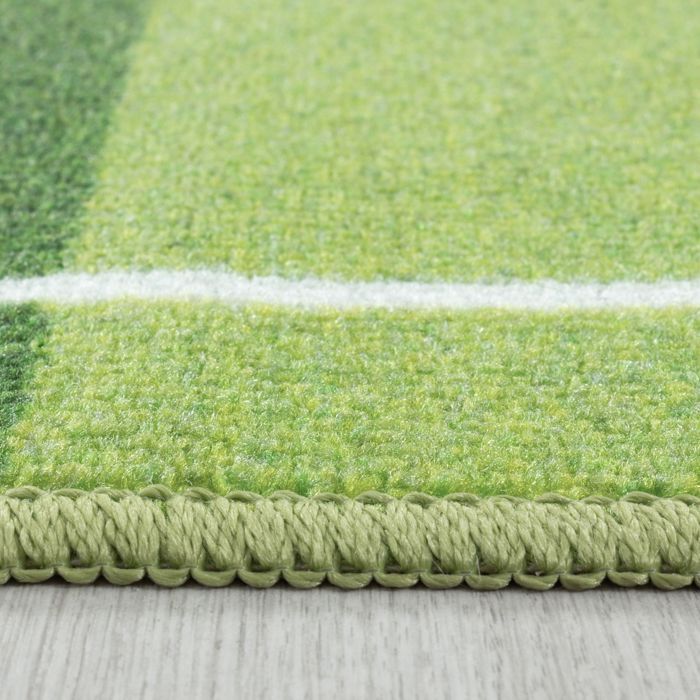 Carpetsale24 Tapis enfant Tapis motif Terrain de football color verd 120x170 cm tapis chambre enfant tapis chambre bébé