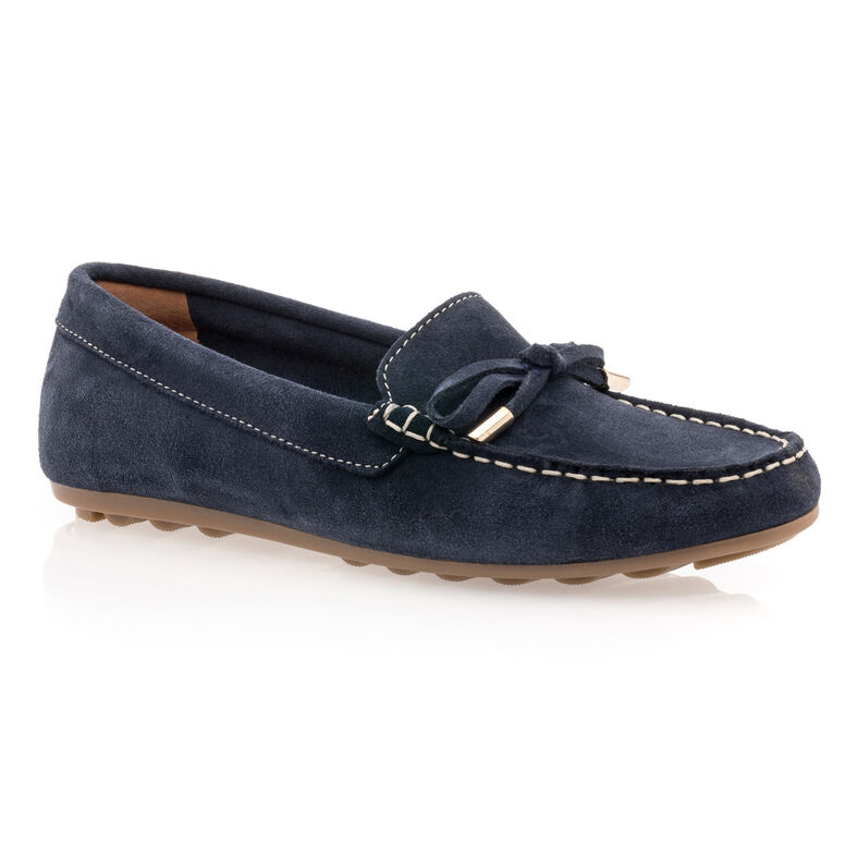 Blå loafers/båtskor för kvinnor