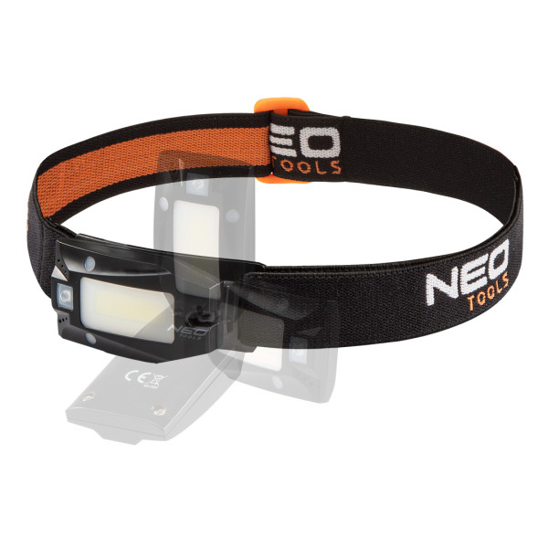 Latarka czołowa aku USB 180lm LED czujnik ruchu NEO 99-069