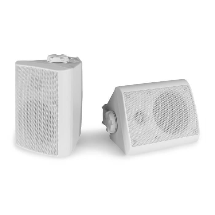 Diffusori a 2 vie POWER DYNAMICS BGO40 - 100 Watt - Neri - Griglia e staffa di montaggio in alluminio