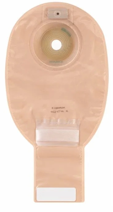 B.BRAUN MILANO Flexima Active konvexer Ileostomiebeutel mit Ausschnitt 15–45 mm, transparent, 10 Stück, wasserdicht