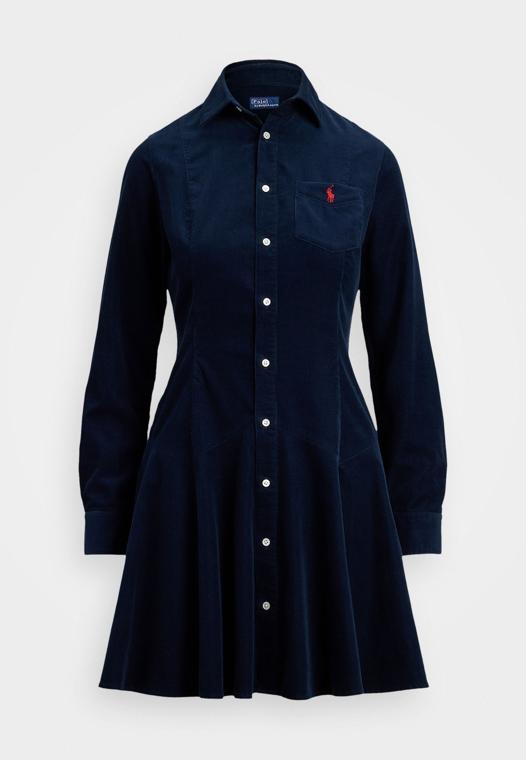 Polo Ralph Lauren katoenen corduroy A-lijn overhemdjurk - Overhemdjurk - marineblauw