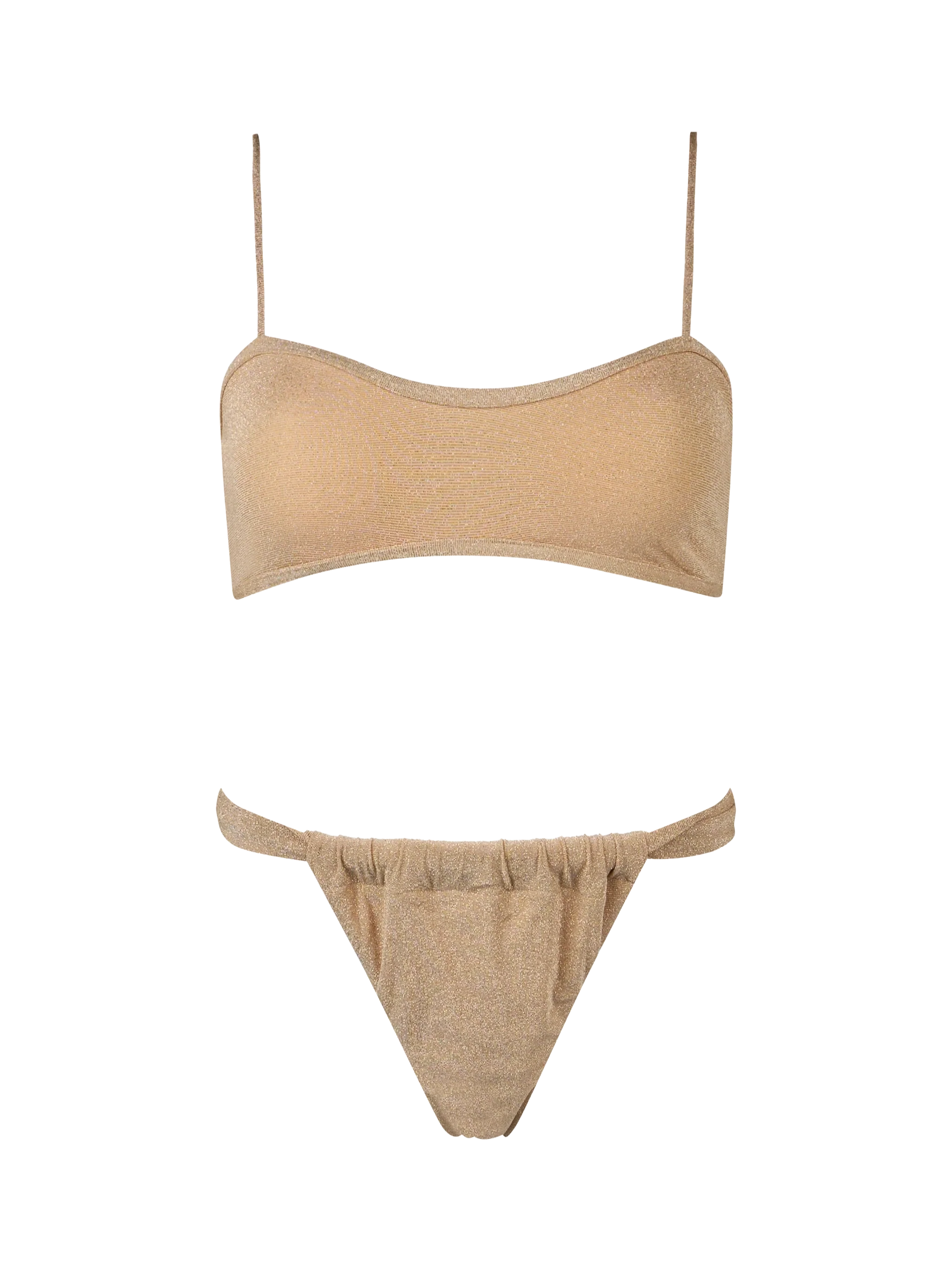 Laryn Noelle damesbikini met lage halslijn en lurex details