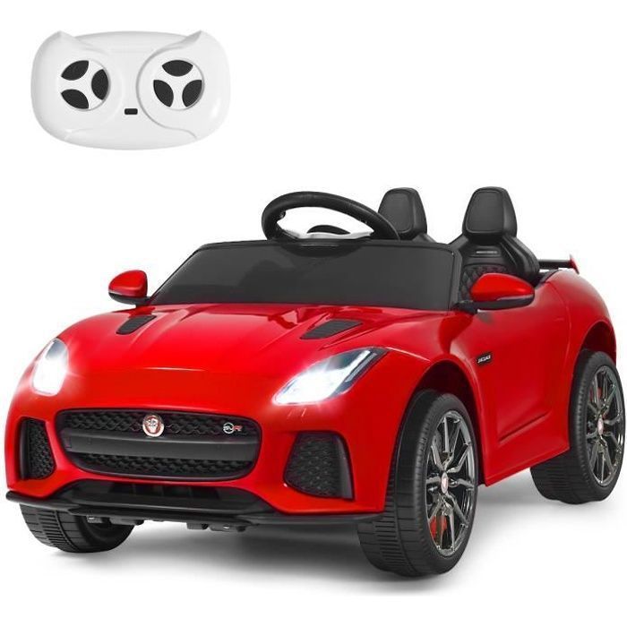 Coche eléctrico infantil Jaguar de 12 V/4,5 V para niños de 3 a 8 años, control remoto 2.4G, velocidad de 3 a 5 km/h, 2 motores, MP3, USB, TF, color rojo Story.