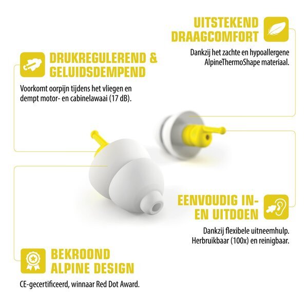 Ušesni čepki Alpine FlyFit<br>2 kosa