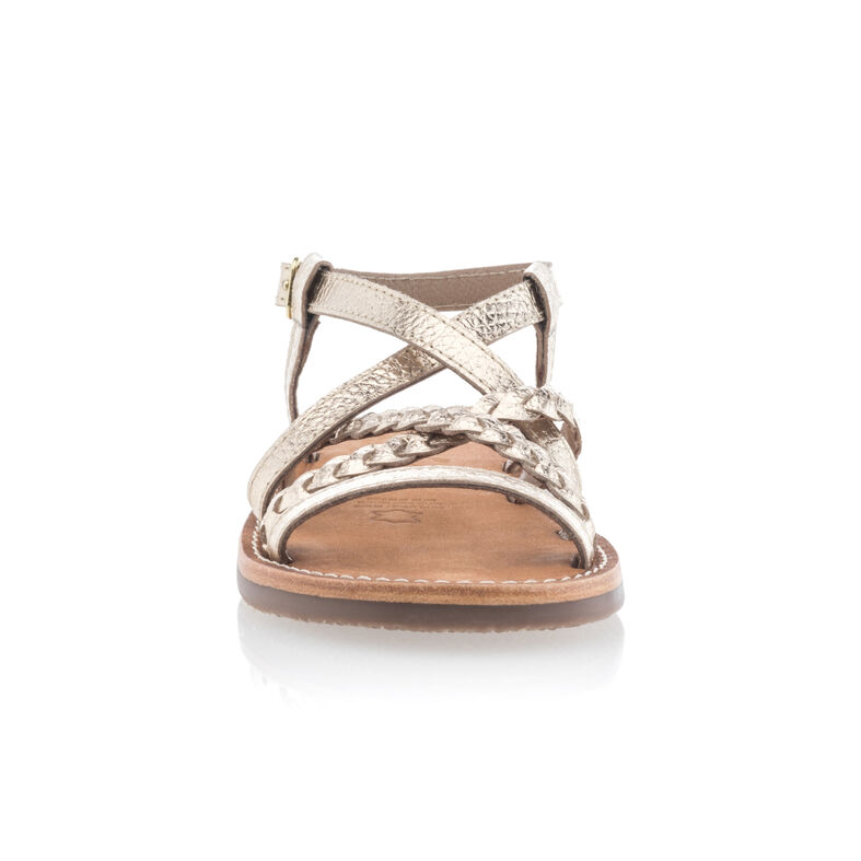 Sandalias amarillas para niña / Zapatos de punta abierta