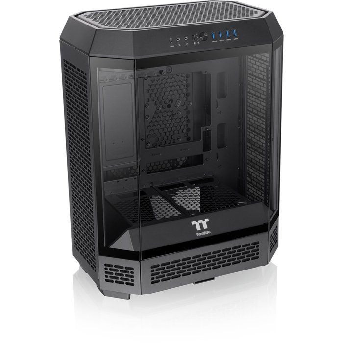 PC-Gehäuse (Netzteil nicht enthalten) – THERMALTAKE – The TOWER 600 – Midi-Tower – ATX-Formfaktor – 2 x 140-mm-Lüfter enthalten – Schwarz