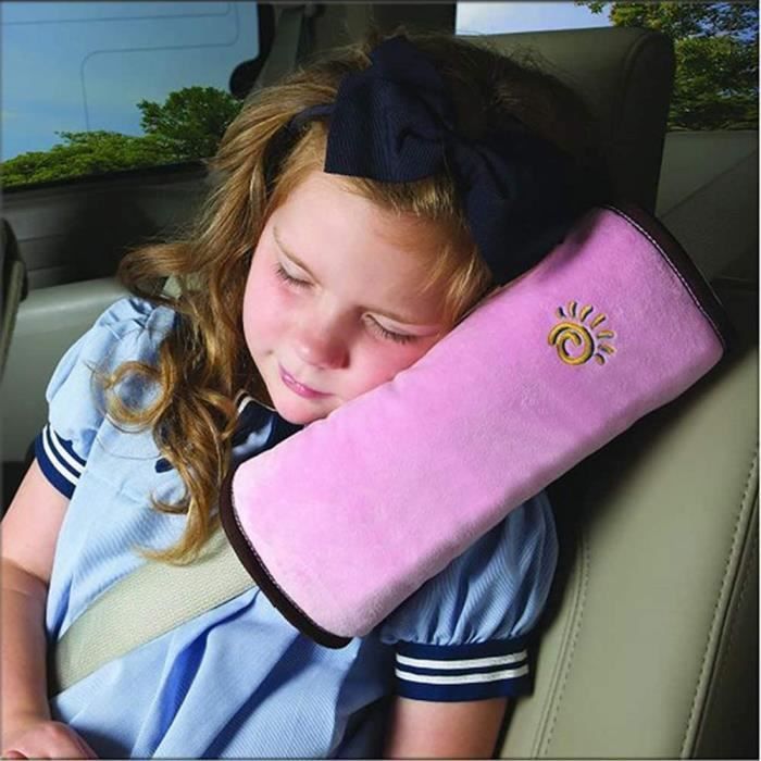 pezzi di cinture di sicurezza per seggiolino auto per bambini, cuscini rimovibili per la cintura di sicurezza del veicolo (rosa + blu)