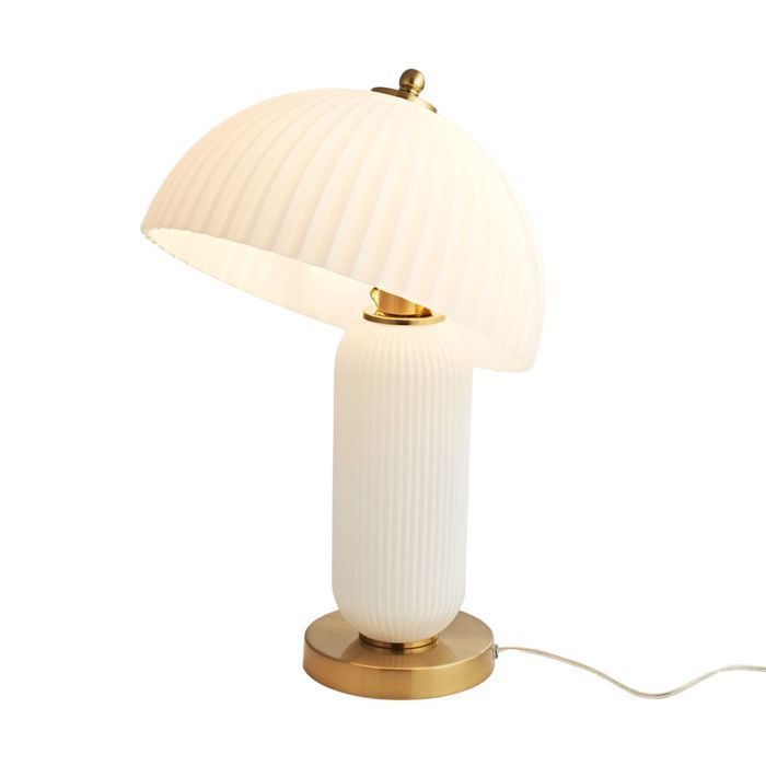 Lampe à poser vintage avec coupole en verre orientable - Adaline