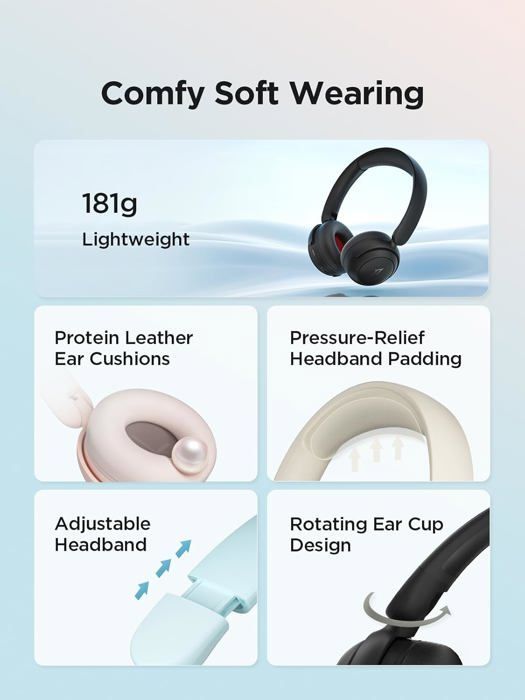 1MORE Casque Sans Fil Pour Enfants, Écouteur d'Étude De Protection Auditive, Volume Sûr 75/85/90dB, 65H Autonomie,Bluetooth 5.3