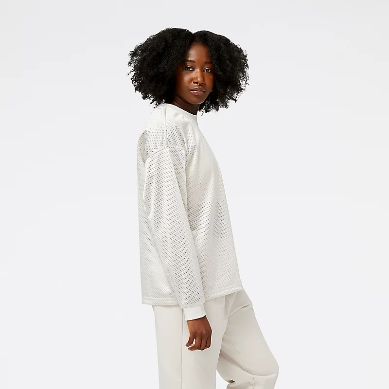 Femme Athletics Pearl Mesh Crew - MOONBEAM