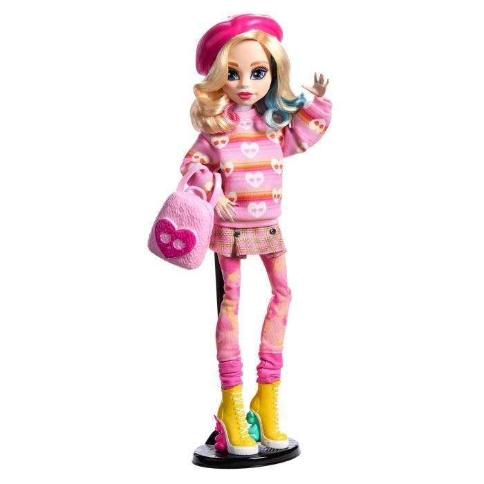 Monster High - Enid Sinclair - Dukke i lyserødt outfit med tilbehør - Monster High - HXJ05