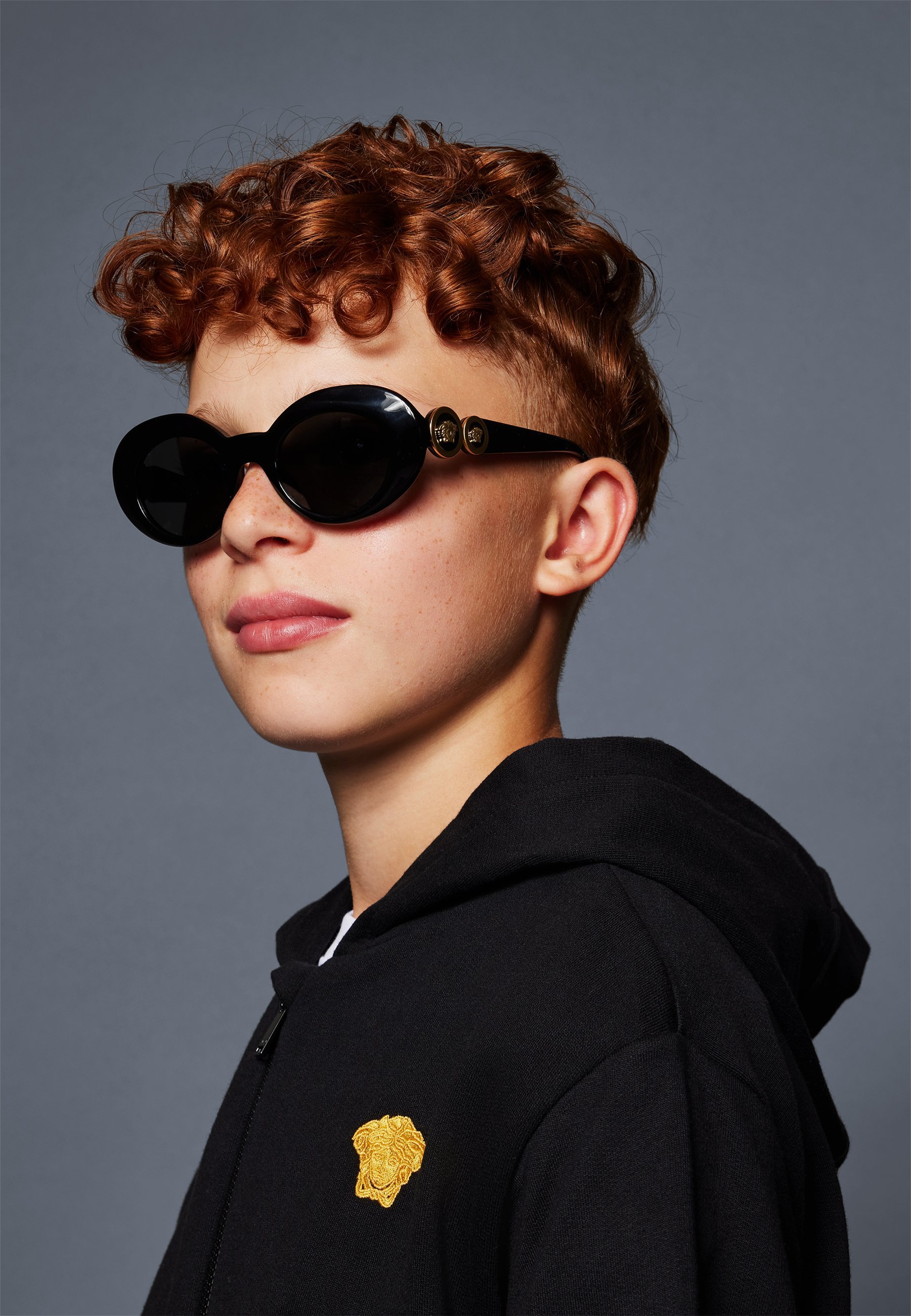 Versace 7-10 jaar unisex - Zonnebril - zwart/donkergrijs