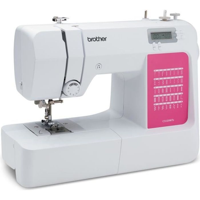 Máquina de Costura Eletrônica BROTHER CS120WTs - Tela LCD - LED - Velocidade de 750 pontos/min