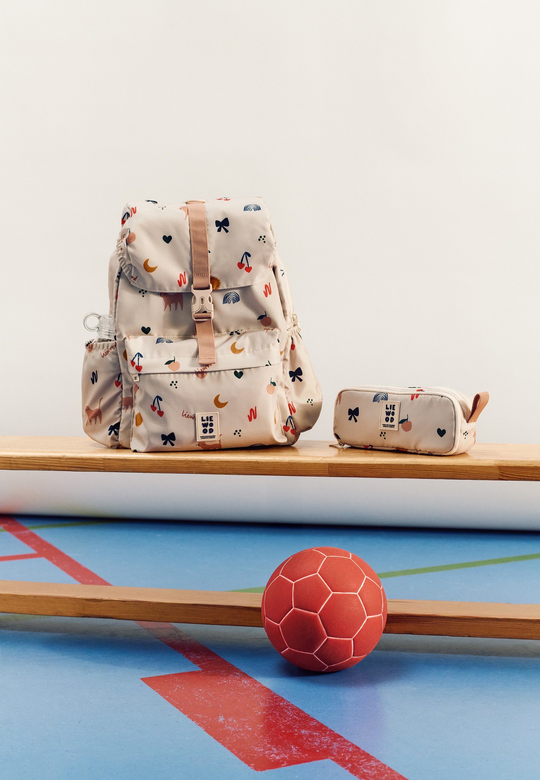 Sac d'école unisexe Liewood JOHNNY SCHOOL - gribouillis/sable
