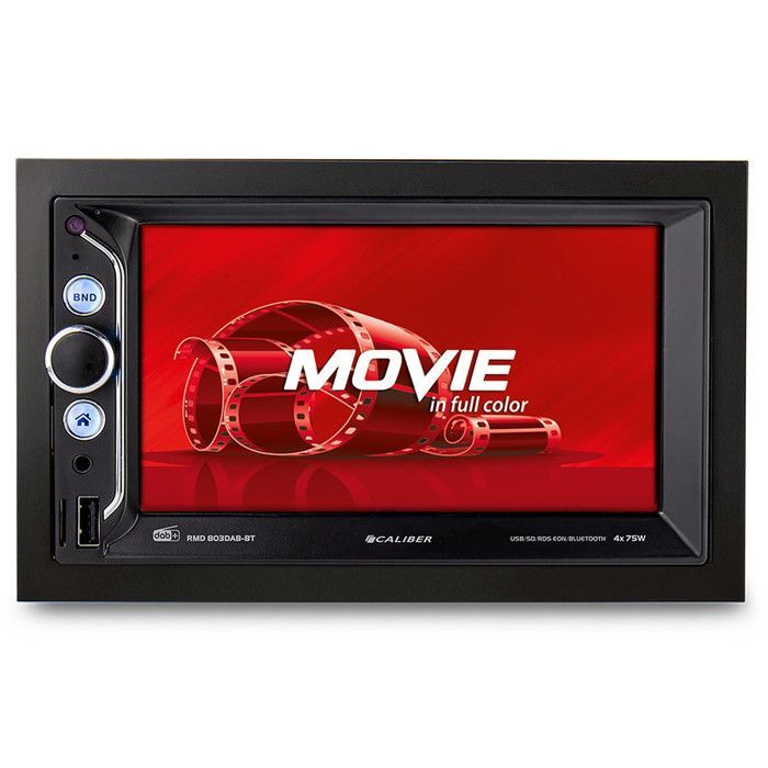 Autoradio - Caliber RMD803DAB-BT - DAB Plus touchscreen Bluetooth 190 x 105 x 115 mm Zwart
